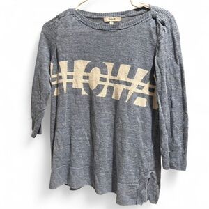 Madewell Blue and Cream Sweater